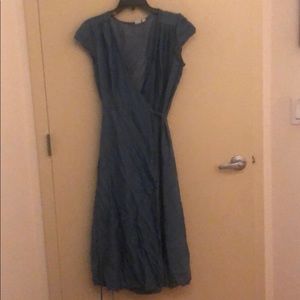 Denim wrap dress